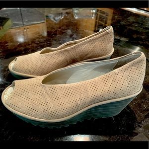 Fly London Mary Janes Tan Suede